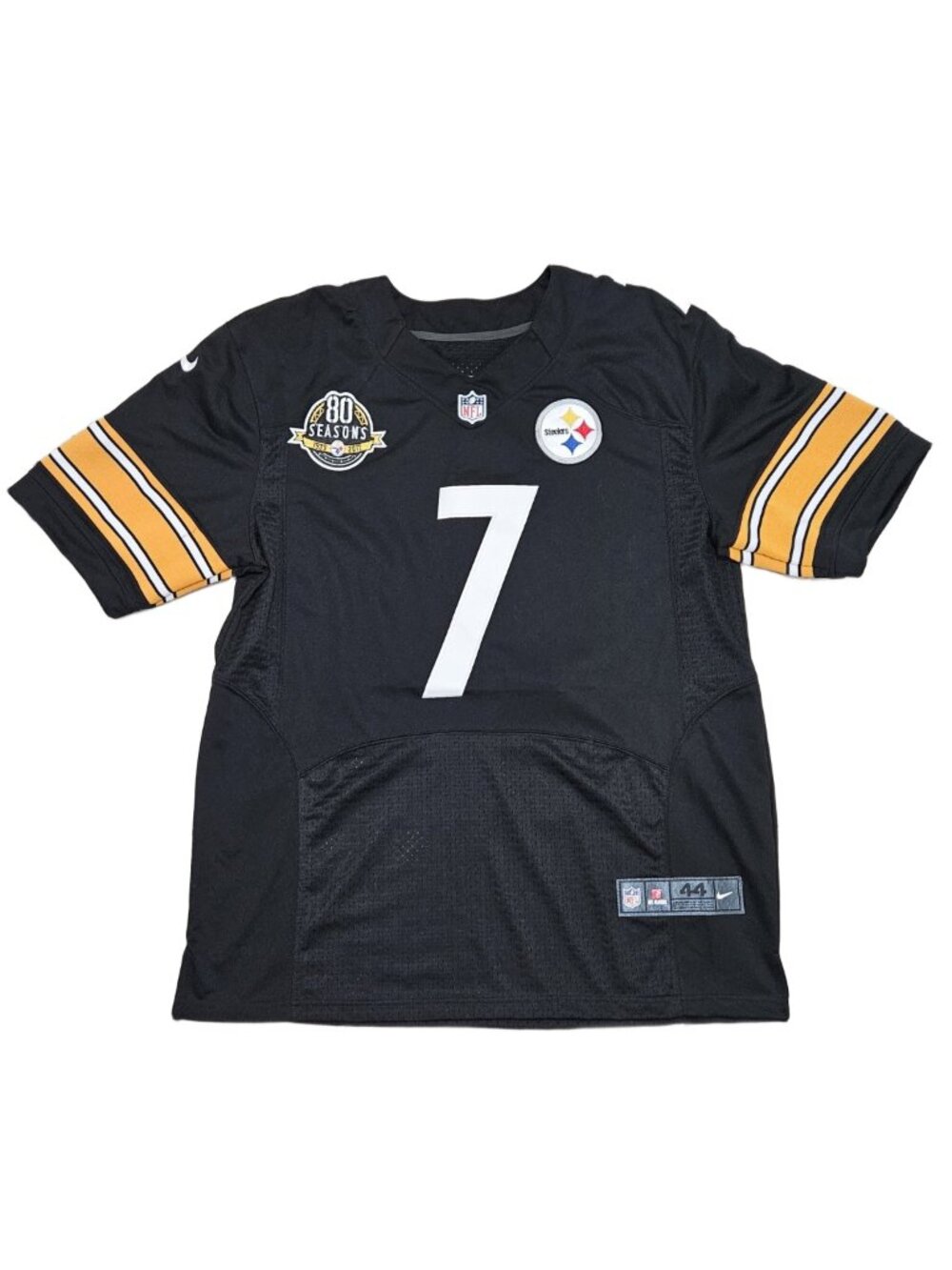 Ben Roethlisberger Steelers #7 Nike NFL Jersey Size 44 80th Season